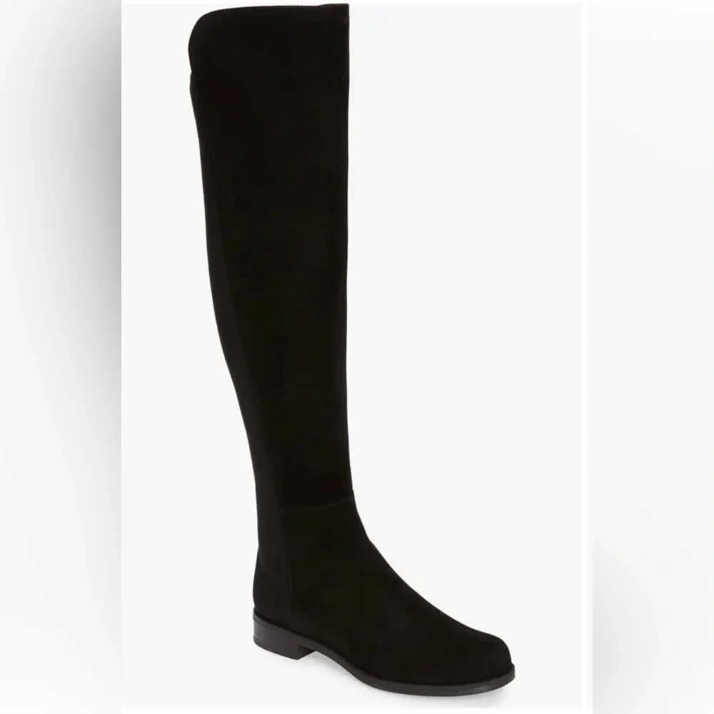 Stuart Weitzman 5050 Over the Knee Boot in Black Suede 6.5